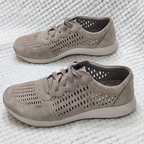 Dansko Charlie Lace Up Sneakers EUR 41 US Womens Size 10 Beige Perforated  Suede - Picture 3 of 10
